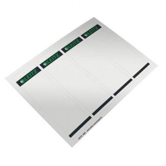 Leitz 1685 PC-beschriftbare Rückenschilder - Papier, kurz/breit,100 Stück, grau 