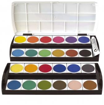 Geha Deckfarbkasten - 24 Farben + 1 Deckweiß 