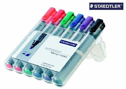 Staedtler® Flipchart-Marker Lumocolor® 356, nachfüllbar, 2 mm, STAEDTLER Box mit 6 Farben 