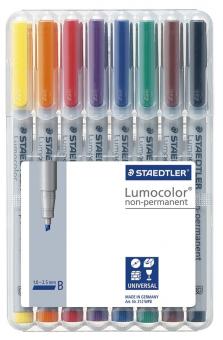 Staedtler Feinschreiber Lumocolor non-permanent B - 8 Farben 