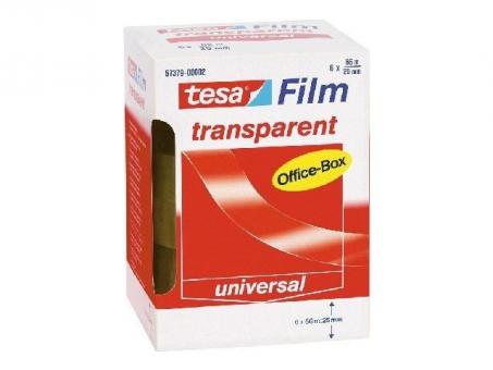 Tesa Film Office Box - transparent 6 Stück 66m x 25mm 