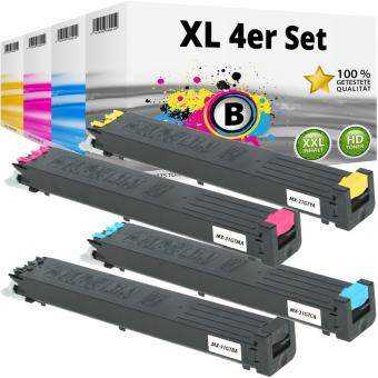4x Alternativ Sharp Toner MX31GT Set Mehrfarbig 