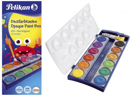 Pelikan Deckfarbkasten 735K/12, 12 Farben + 1 Deckweiß 