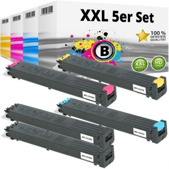 5x Alternativ Sharp Toner MX31GT Set Mehrfarbig 