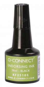 Q-Connect Stempelfarbe - ohne Öl, schwarz 