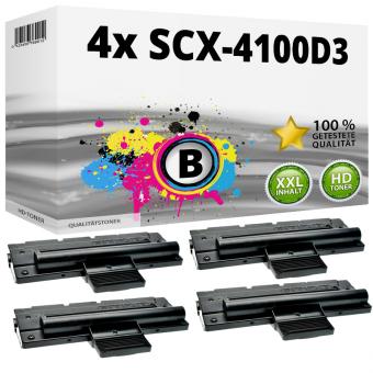 4x Alternativ Samsung Toner SCX-4100D3 Schwarz Set 