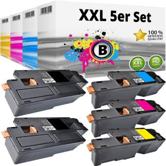 Set 5x Alternativ Xerox Toner 6020/6027 Mehrfarbig 