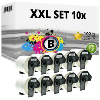 10x Alternativ Brother Adress-Etiketten DK-11202 Label 