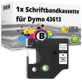 Alternativ Dymo D1 Etiketten Label Cassette 43613 6mm x 7m 