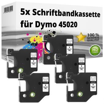 5x Alternativ Dymo D1 Etiketten Label Cassette 45020 12mm x 7m 