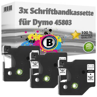 3x Alternativ Dymo D1 Etiketten Label Cassette 45803 19 mm x 7 m 
