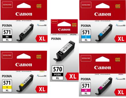 5x Original Canon Patronen PGI-570XL+CLI-571XL im Set 