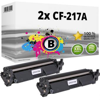 2x Alternativ HP Toner 17A / CF217A Schwarz 