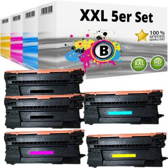 Set 5x Alternativ HP Toner 655A / CF450A CF451A CF452A CF453A 