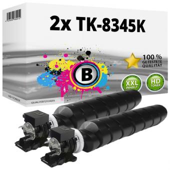 2x Alternativ Kyocera Toner TK-8345K / 1T02L70NL0 Schwarz 