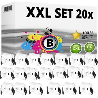 Set 20x Alternativ Brother Versand-Etiketten DK-11240 Label 