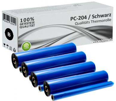 4x Alternativ Brother Thermo-Transfer-Rolle PC-204RF 