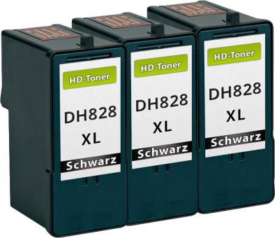Set 3x Alternativ Patronen Dell CH883/DH828 Schwarz 