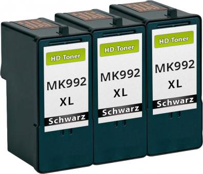 Set 3x Alternativ Patronen Dell MK990/MK992 Schwarz 