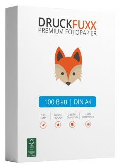 Druckfuxx Laser Fotopapier DIN A4 - 130 g/m² - 100 Blatt - glänzend