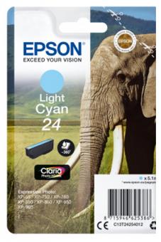 Original Patronen Epson Nr. 24 (Elefant) Light Cyan 