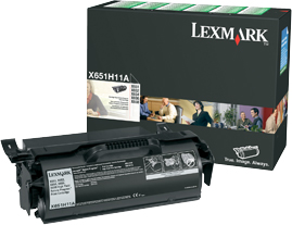 XL Original Lexmark Toner X651H11E Schwarz 