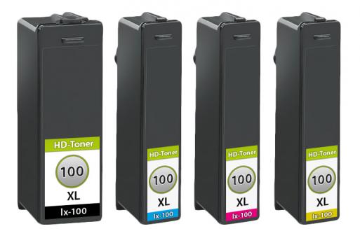 4x Alternativ Lexmark Druckerpatronen 100XL 