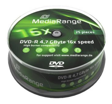 MediaRange DVD+R 4,7 GB 25er Spindel 