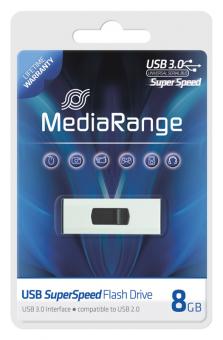 MediaRange USB Stick 3.0 8 GB Silber 