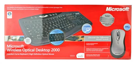 Microsoft Wireless Optical Desktop 2000 / Tastatur und Maus SET kabellos 