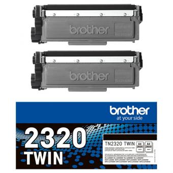 Original Brother Toner TN-2320 Doppelpack Schwarz 