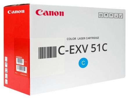 Original Canon Toner C-EXV 51C / 0482C002 Cyan 