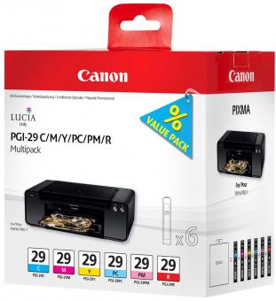 Original Canon Patronen PGI-29 4873B005 Sechs Farben Multipack 