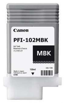 Original Canon Tintenpatrone PFI-102MBK / 0894B001 Mattschwarz 