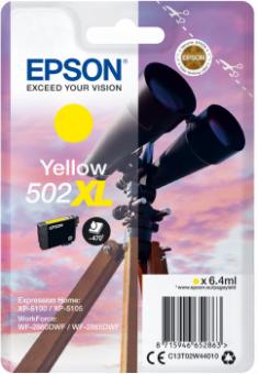 Original Epson Patronen 502 XL (Fernglas) Gelb 