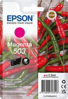 Original Epson Patronen 503 / C13T09Q34010 (Chilischoten) Magenta 