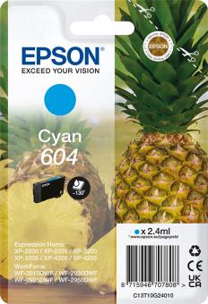 Original Epson Patronen 604 / C13T10G24010 (Ananas) Cyan 