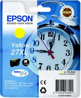 Original Epson Patronen 27 XL Wecker Yellow / Gelb 