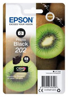 Original Epson Patronen 202 (Kiwi) Fotoschwarz 
