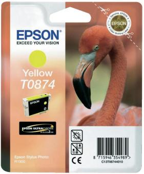Original Epson Patronen T0874 (Flamingo) Yellow / Gelb 