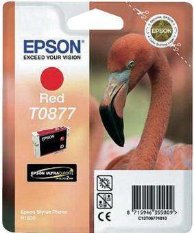 Original Epson Patronen T0877 (Flamingo) Rot 