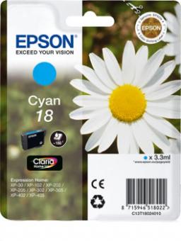 Original Patronen Epson T1802 18 Cyan 