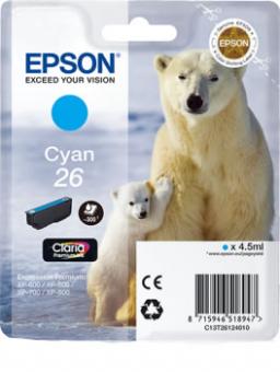 Original Patronen Epson T2612 (Eisbär) Cyan 