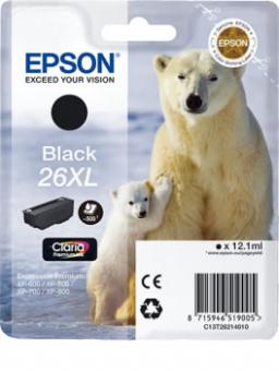 Original Patronen Epson T2621 (Eisbär) Schwarz XL 