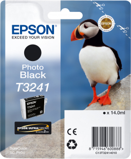 Original Epson Patronen T3241 (Puffin) Fotoschwarz 