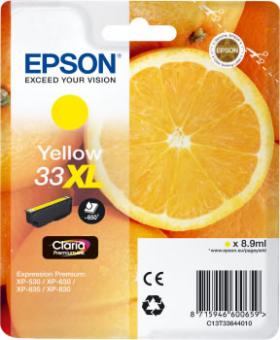 Original Epson 33 XL (Orange) T3364 Gelb / Yellow 
