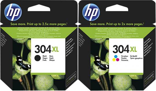 Original HP Patronen 304XL Set N9K08AE N9K07AE Mehrfarbig 