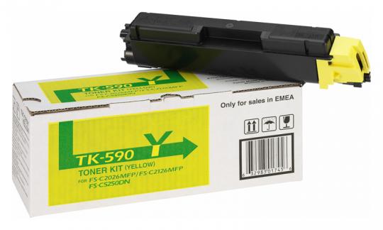 Original Kyocera Toner TK-590Y Gelb 