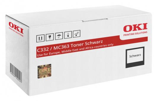 Original OKI Toner C332 / MC 363 46508712 Schwarz 