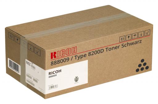 Original Ricoh Toner 888009 / Type 8200D Schwarz 